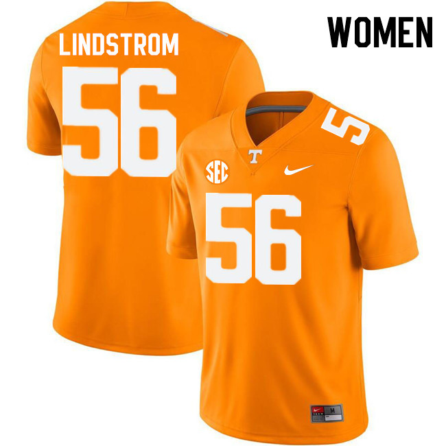 Women #56 Kellen Lindstrom Tennessee Volunteers College Football Jerseys Stitched-Orange